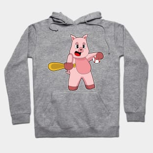 Pig Baseball Baseball bat Hoodie